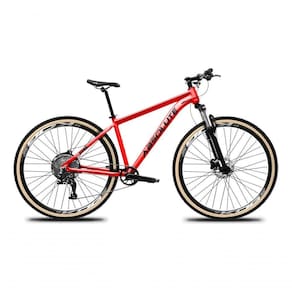 Bicicleta Aro 29 Absolute Nero 5 Aluminio 12v Garfo C/trava K7 Freios Hidráulicos Kit 1x12 Pneu C/faixa -vermelho Tam.19