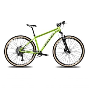 Bicicleta Aro 29 Absolute Nero 5 Aluminio 12v Garfo C/trava K7 Freios Hidráulicos Kit 1x12 Pneu C/faixa - Verde Tam.19