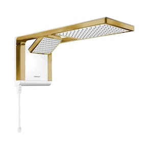 Chuveiro Lorenzetti Acqua Duo Branco Matte Gold 7800W 220V