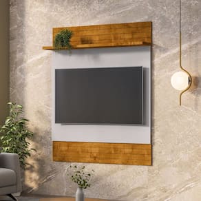 Painel de TV até 48 Pol Compacto C/ Prateleira Guaratuba