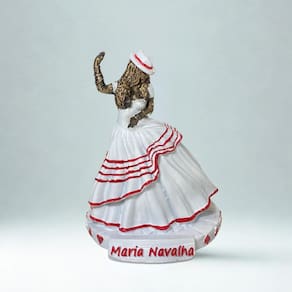 Escultura Maria Navalha Rodopios Vintage Em Resina 11