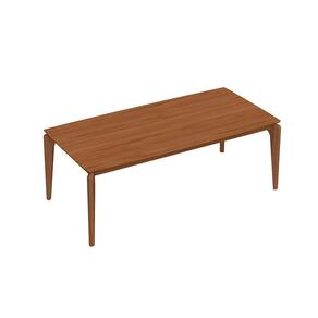 Mesa de Jantar Retangular com Tampo de MDF Natural Lauren Canela 208 cm