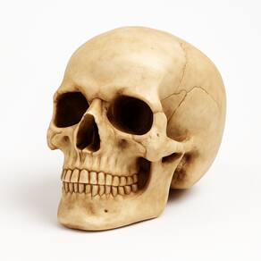 Enfeite Decorativo Cabeça Crânio Caveira Realista Extra Grande 17CM Presente Halloween Anatomia Óssea