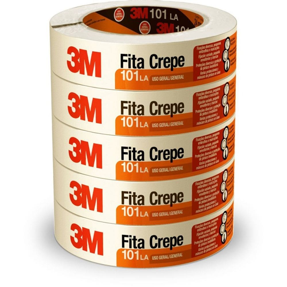 Fita Crepe 3M 101LA 24x50m - 5 Rolos