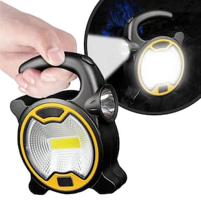 Lanterna Holofote LED COB Recarregável USB Camping Potente