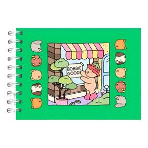 Livrinho para Pintar Capa Dura Verde 50 Páginas Bobbie Goods