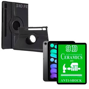 Capa Giratória + Película de Cerâmica 9D Para Galaxy Tab S10 Fe 10.9 - Armyshield