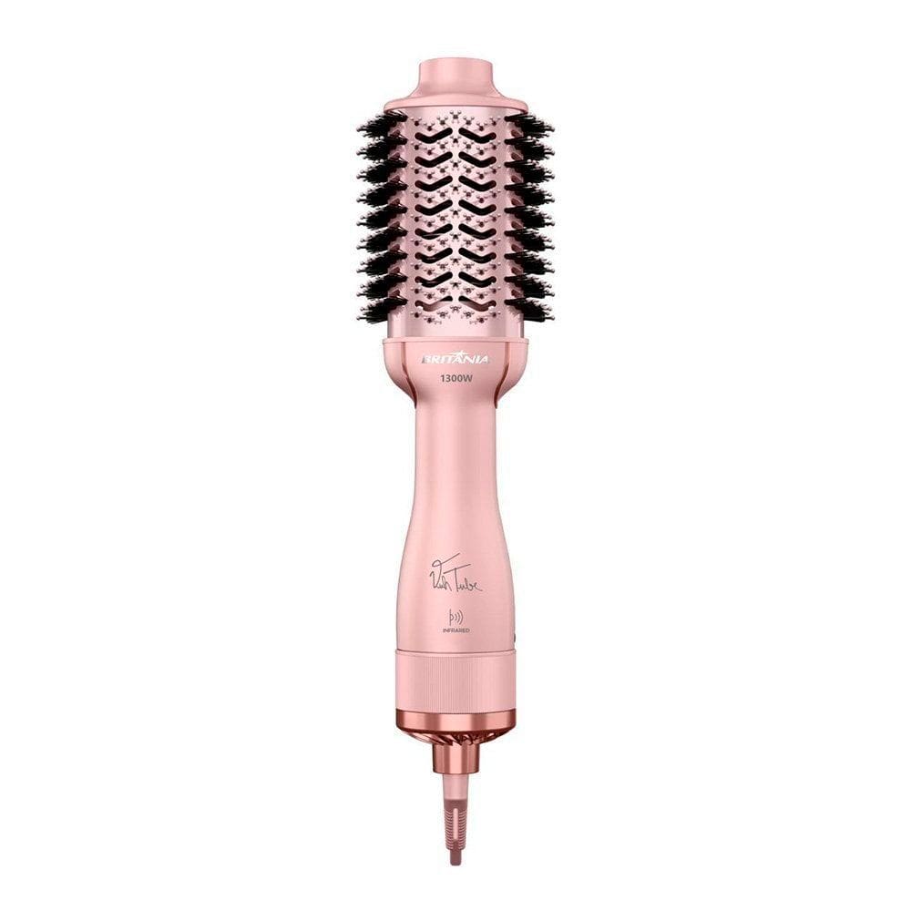 Escova Secadora Britânia BES36 Linha Viih Tube 4 em 1 1300W Rosa Bivolt