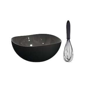 Tigela e Batedor de Claras Fouet Kit Cozinha Preto 2un