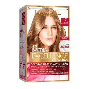 Tintura Creme Imédia Excellence L`oréal Louro Acinzentado 7.1 Kit