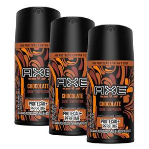 Kit 3 Desodorante Axe Dark Temptation Body Spray Aerosol 150ml