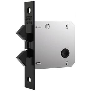 Fechadura Porta Correr Banheiro Wc Stam 1006S Preta Preto
