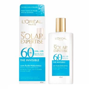 Protetor Solar Facial L`Oréal Paris Solar Expertise The Invisible FPS 60 Sem Cor 40ml