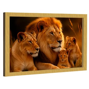 Quadro Decorativo Família Celestial de Leões