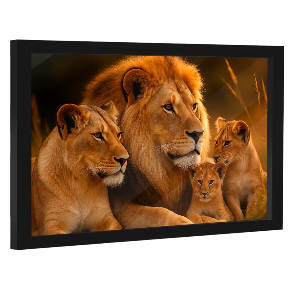 Quadro Decorativo Família Celestial de Leões