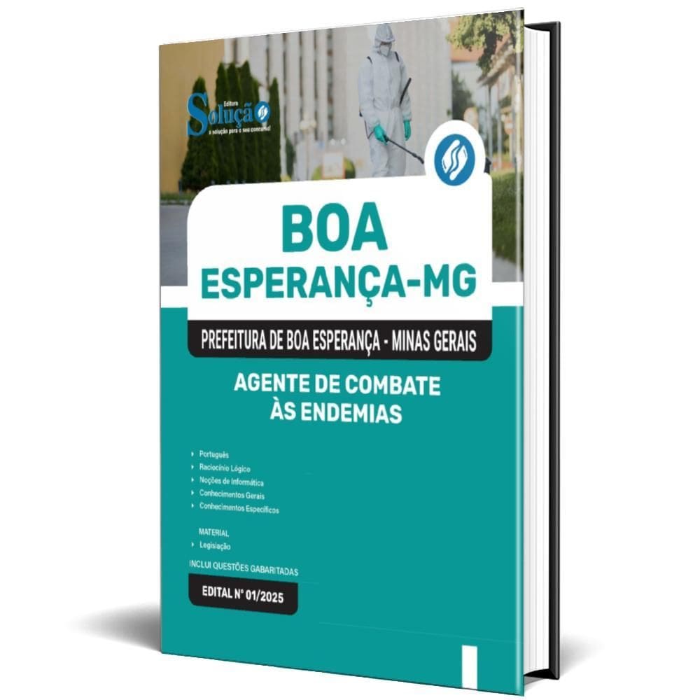 Apostila Prefeitura Boa Esperança Mg 2025 Agente Combate