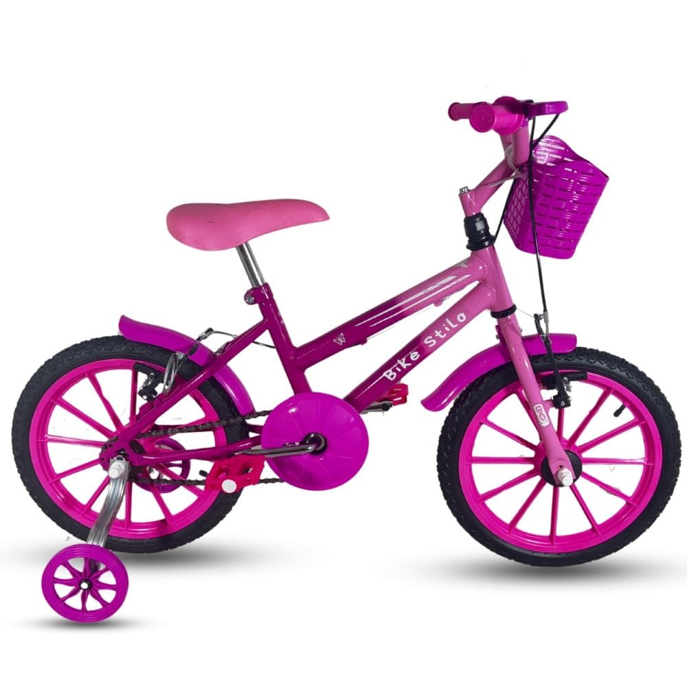 Bicicleta Infantil Passeio Aro 16 Feminina Rosa Bicolor