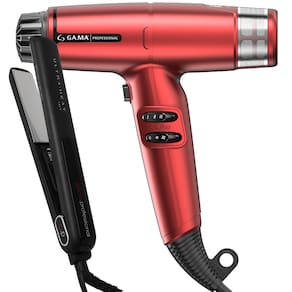 Kit Secador iQ Lite Max Red e Prancha Silk Chrome