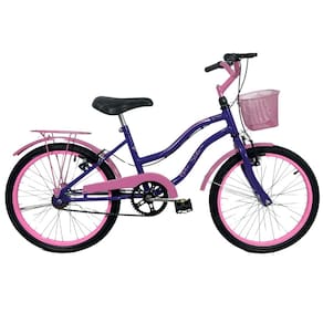 Bicicleta Cissa 20 Infantil Retrô Feminina Amarelo/Branco