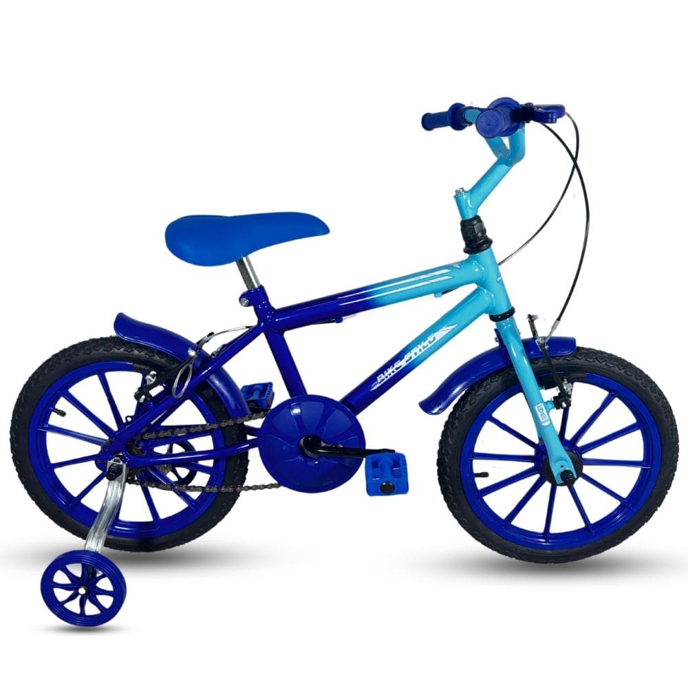 Bicicleta Aro 16 Infantil Passeio Criança Masculina Azul