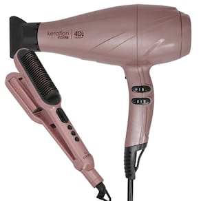 Kit Secador Keration E Prancha Waver & Brush Keration Bivolt