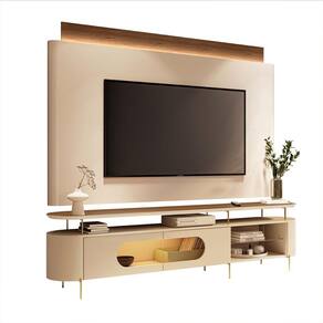 Conjunto Bancada Aria e Painel Nobre LED para TV até 85”