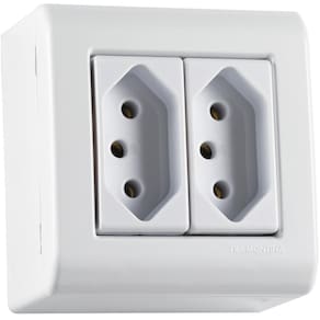 Caixa De Sobrepor Com 2 Tomadas 2P+T 20 A 250 V - Tramontina
