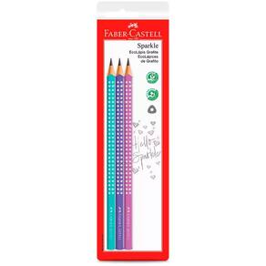 Lápis preto Sparkle 2B triangular SM/SPK 3 unid - Faber-Castell