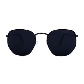 Óculos Hexagonal Preto 53mm - Proteção UV400