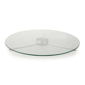 Centro de Mesa Giratório Forma Collection Vidro Incolor 70cm