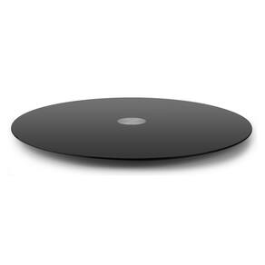 Centro de Mesa Giratório Ø70cm Vidro Preto Forma Collection