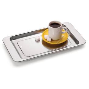 Bandeja Rasa Pop De Aço Inox Forma Para Servir Café 30cm