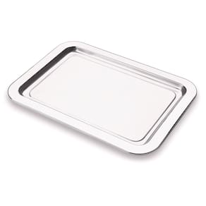 Bandeja Rasa Pop De Aço Inox Forma Para Servir 35cm Multiuso