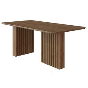 Mesa de Sala Jantar Ester c/ Tampo Madeirado 180x90cm Cinamomo - Cimol