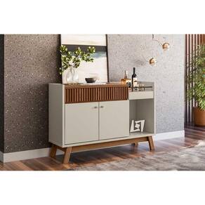 Buffet de Sala Jantar Lucca c/ 2 Portas e 1 Gaveta Freijó/Off White - Linea Brasil