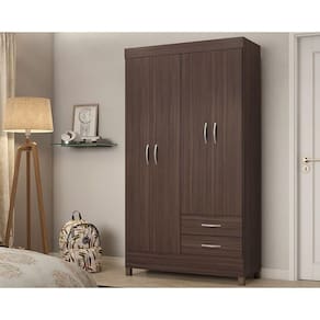 Guarda Roupa Solteiro 4 Portas e 2 Gavetas Astro Cafe Touch - Demóbile
