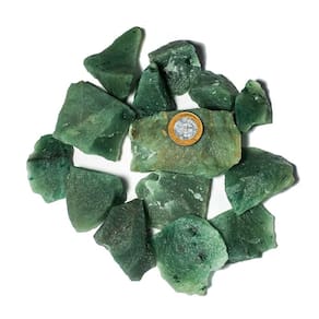 1 kg Pedras Brutas Quartzo Verde Cristal Tam Médio Classe A