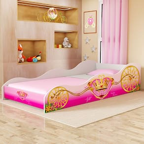 Cama Solteiro Carruagem Princesa MDF Design Encantador