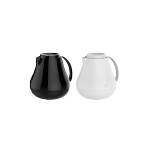 Garrafa Termica Bule Preto e Branco Cafe e Leite 400ml