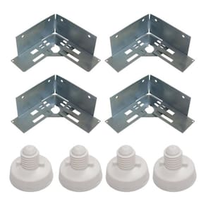Kit 4 Salva Gabinete + 4 Pés Nivelador Lavadora Universal
