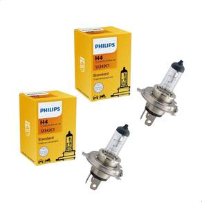 Par Lâmpada Philips Standard H4 Halógena 12V Amarela 12342C1