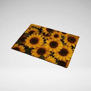 Tapete Porta Entrada Decorativo Antiderrapante 65X45 Girasol