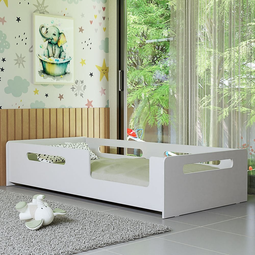 Cama Montessoriana MDF Solteiro Conforto e Segurança Moderna