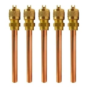 Kit com 5 Válvula Serviço Refrigeração Schrader 1/4 100mm