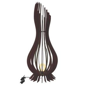 Abajur Grande De Chão Ana Maria Mdf Luminária - Marrom Tamanho 90x28cm