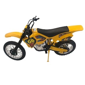 Motinha De Motocross De Brinquedo Com Apoio Amarela