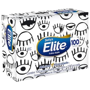 Lenço de Papel Elite Folha Dupla - 32 Pacotes com 100 Unidades