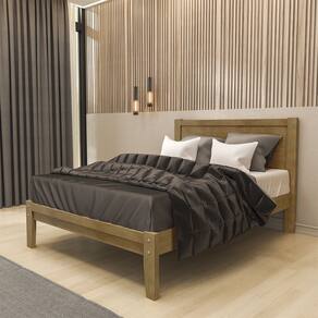 Cama Casal Queen 1,60 Linha Prata Madeira Maciça 2809FN Freijó Finestra
