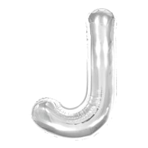 Balão Metalizado 16 Letra J 1 Unidade Prata Make +