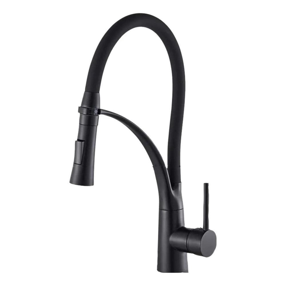Torneira Cozinha Gourmet Monocomando Preto Fosco Flexível
